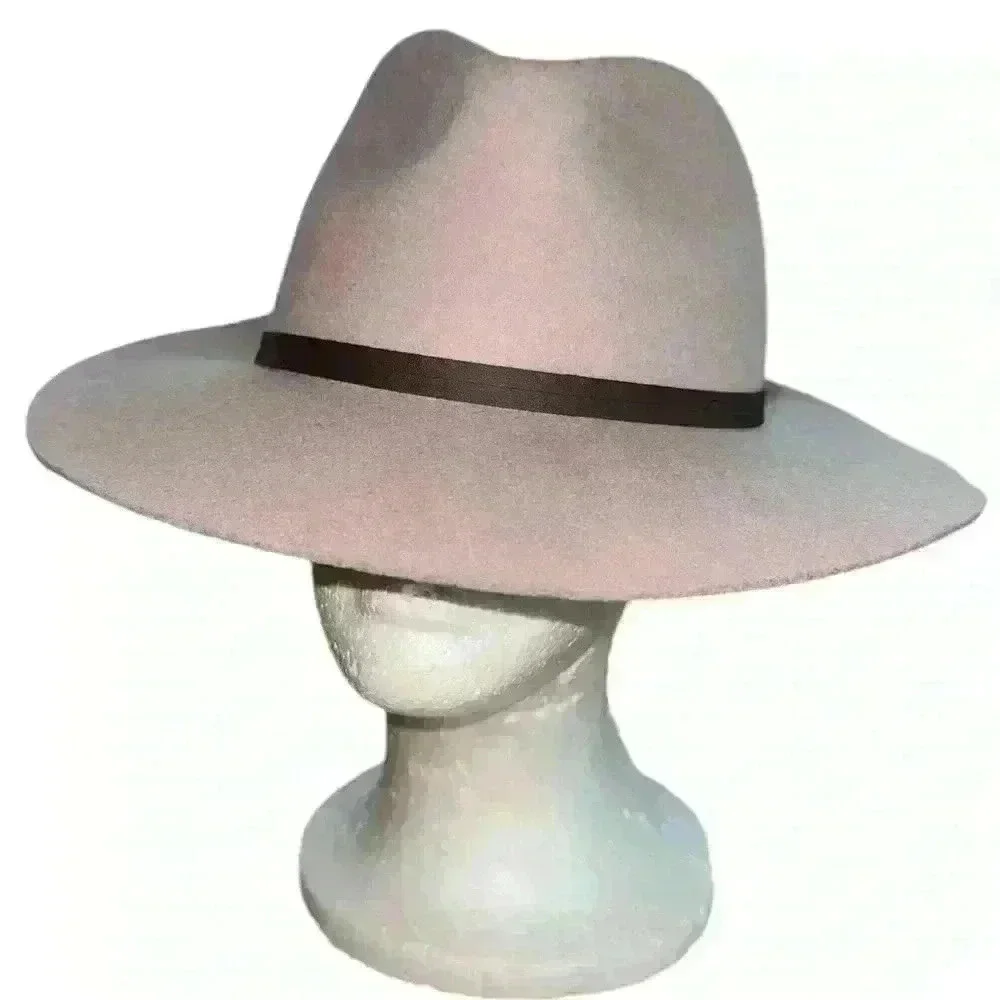 NWOT Morgan Taylor delanie wool fedura hat in rose